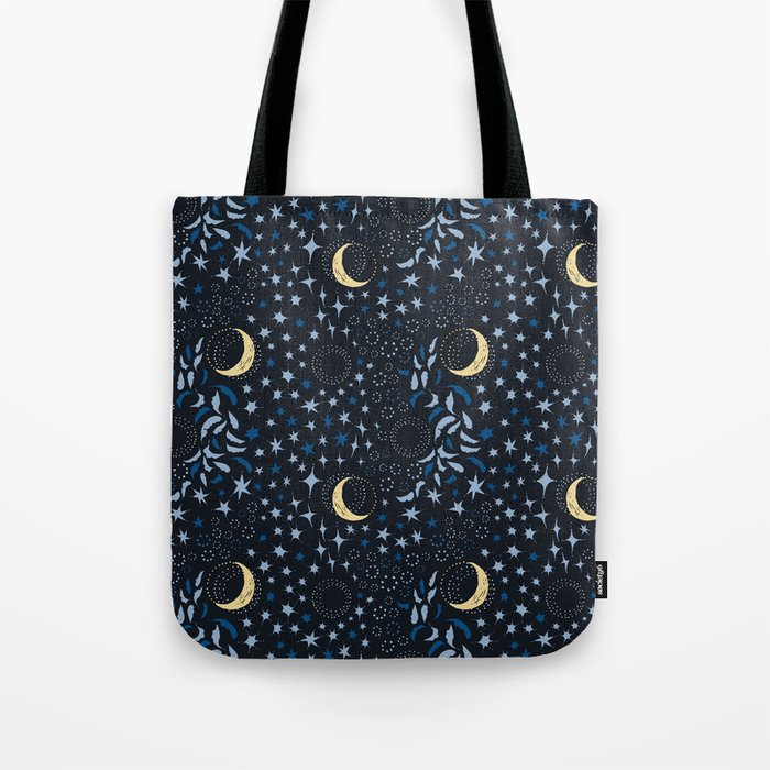 Moon Among the Stars - Stars At Night Version Tote Bag