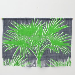 Tropical Palms Kelly Green on Navy Wall Hanging