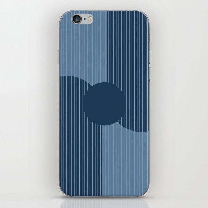 Abstract Shapes 257 in Midnight Blue iPhone Skin