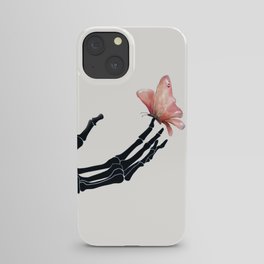 Butterfly on Skeleton Hand iPhone Case