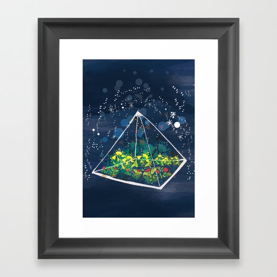 The Greenhouse at Night Framed Art Print