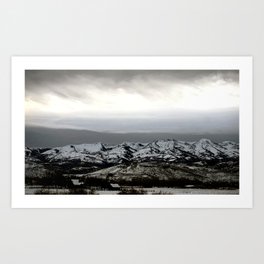 Snow-Covered Ranch Art Print | Nature, Photo, Landscape, Digital 