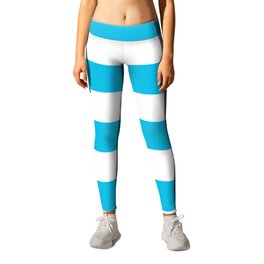 Blue raspberry - solid color - white stripes pattern Leggings | Color, Pattern, Turquoise, Colour, Minimal, White, Blueraspberry, Vectors, Colorful, Trendy 