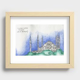 Blue Mosque Recessed Framed Print