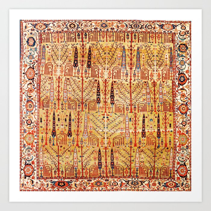 Northwest Persian Heriz Carpet Print Art Print