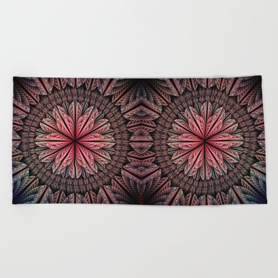 Fantasy flower and petals Beach Towel