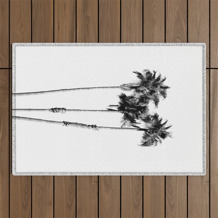 Palm Trees Black & White Vibes #7 #wall #decor #art #society6 Outdoor Rug