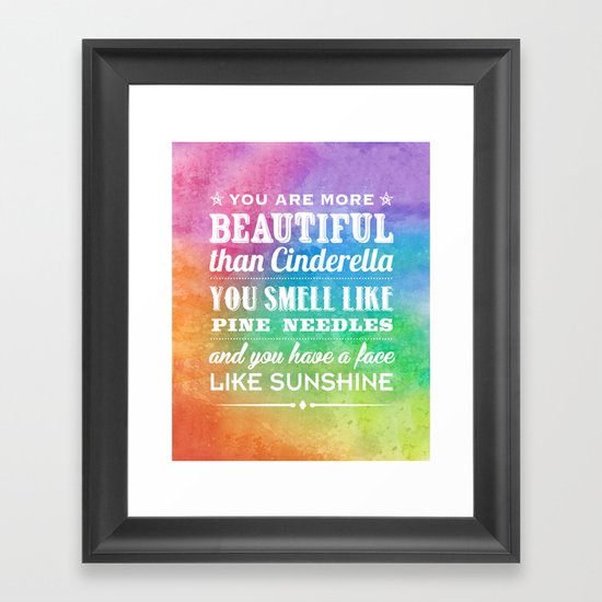 Sunshine Face Framed Art Print