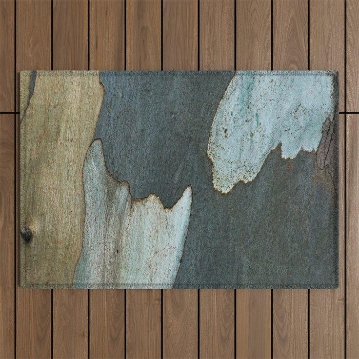 Eucalyptus Tree Bark and Wood Abstract Natural Texture 33 Outdoor Rug