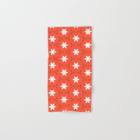 white star on red pattern Hand & Bath Towel