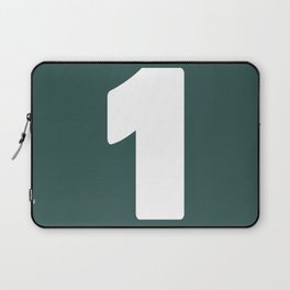 1 (White & Dark Green Number) Laptop Sleeve