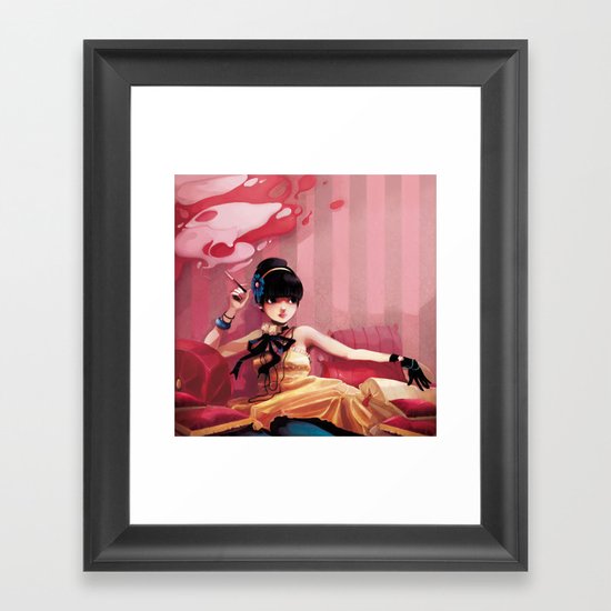 Le salon rose Framed Art Print