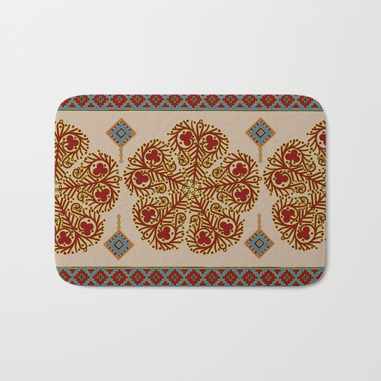 Flower pattern #0243 Bath Mat