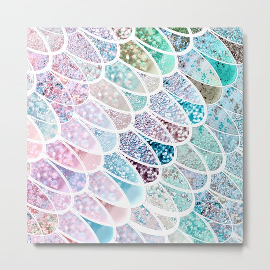 DAZZLING MERMAID SCALES Metal Print