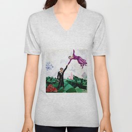 The Promenade (1917) by Marc Chagall ,La promenade V Neck T Shirt