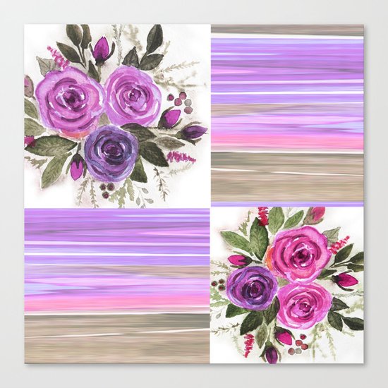 Watercolor. Patchwork Canvas Print