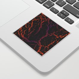 Cracked Space Lava - Orange/Purple Sticker