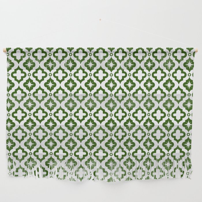 Green Ornamental Arabic Pattern Wall Hanging