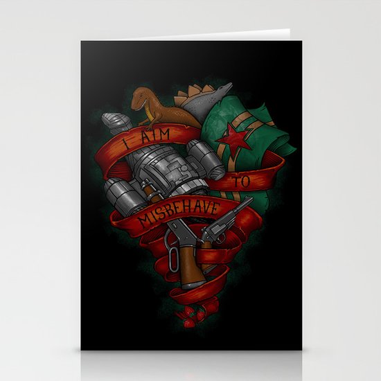 I Aim To Misbehave Stationery Cards