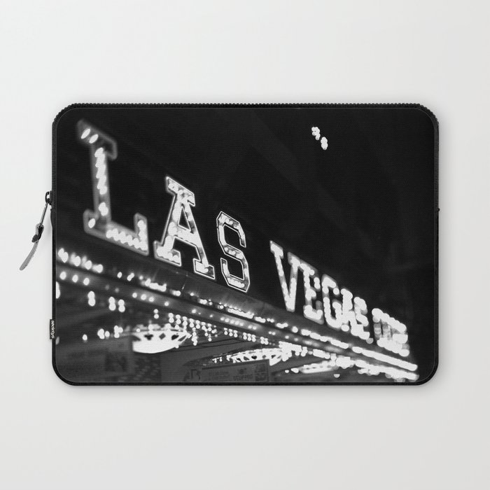 Vintage Las Vegas Sign - Black and White Photography Laptop Sleeve