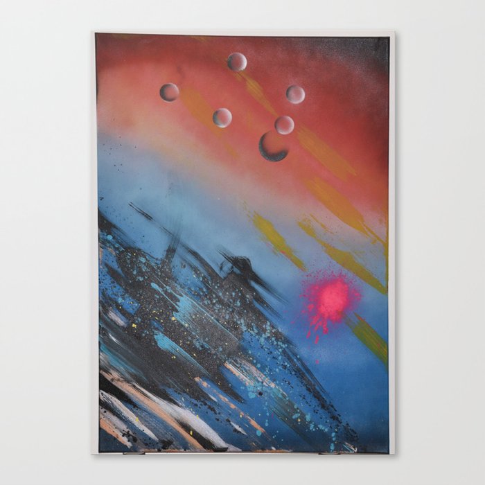 colorful space sky with stars Canvas Print