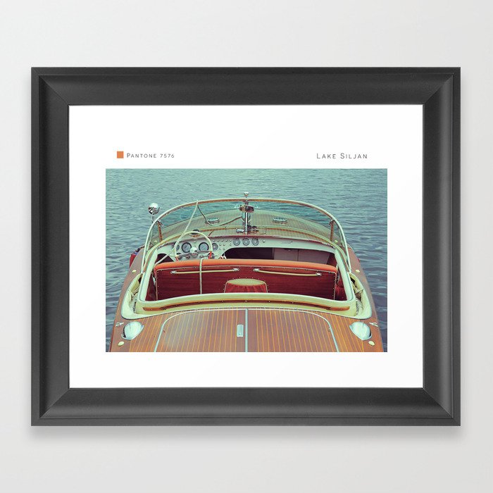 Pantone: Lake Siljan Framed Art Print