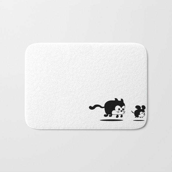 The Endless Cat and Mouse Chase Bath Mat