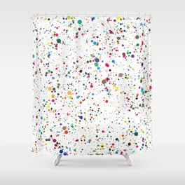 Confetti Paint Splatter Shower Curtain
