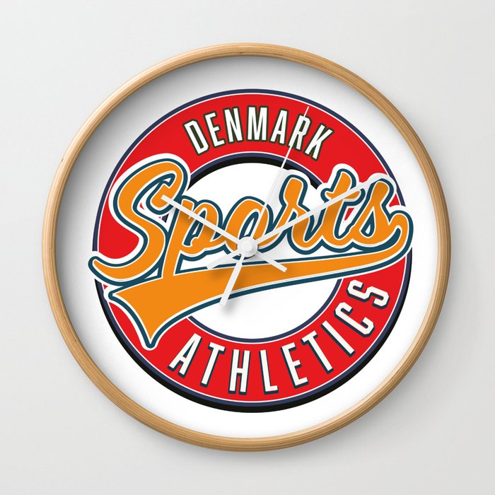 Denmark Sports athletic logo  Wall Clock