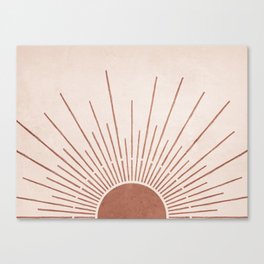 Boho Sun no. 5 Terracotta Canvas Print