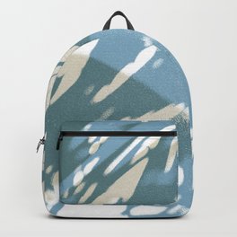 SOFT ABSTRACT BLUE PALM LEAF AT THE BEACH Backpack