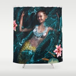 Mermaid Smile Shower Curtain