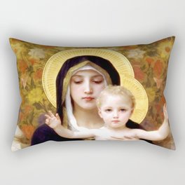 William-Adolphe Bouguereau "The Madonna of the Lilies" Rectangular Pillow