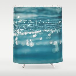 Vintage Water bokeh background Shower Curtain