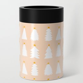 Christmas Tree Pattern on Peach Can Cooler