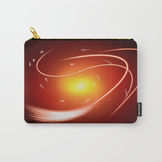 Red Glow Lines Carry-All Pouch