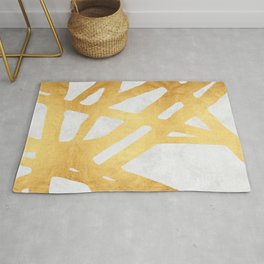 Modern pattern with gold I Rug