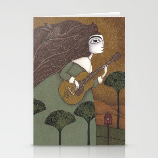 The Guitar Player Stationery Cards