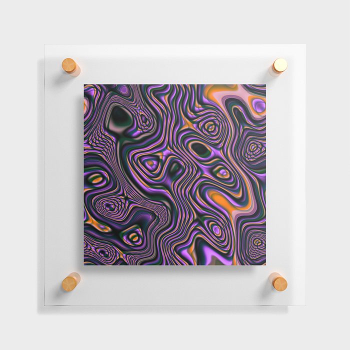 Purple Orange Chaos Floating Acrylic Print