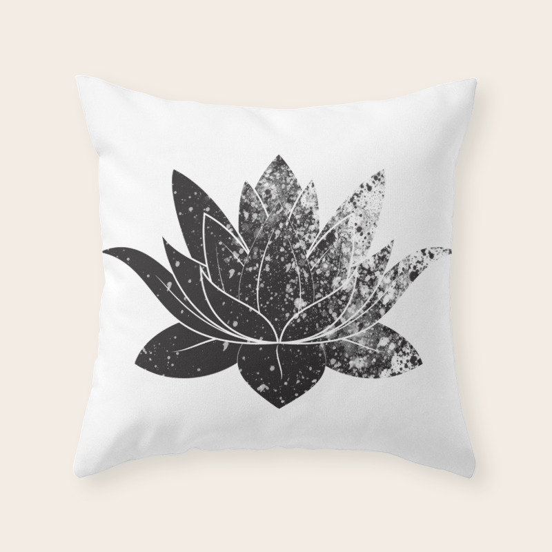 white lotus pillows