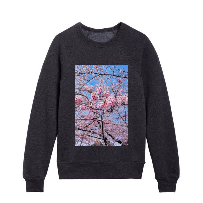 Sakura Flowers |  Cherry Blossom | Japanese | Floral | Bloom | Seasonal | Travel Photography Painting Kids Crewneck