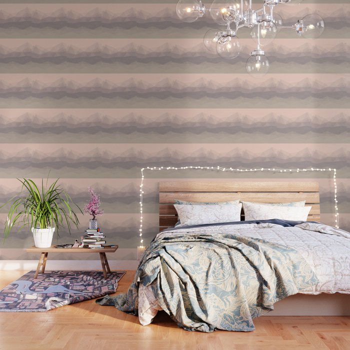 Big Sur Soft Peach Beige Sunset Abstract Wallpaper By Anutu Society6