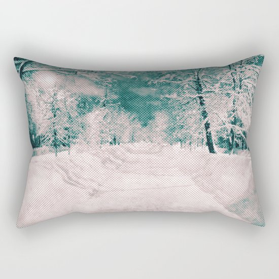 Winter wonderland. Halftone effect Rectangular Pillow