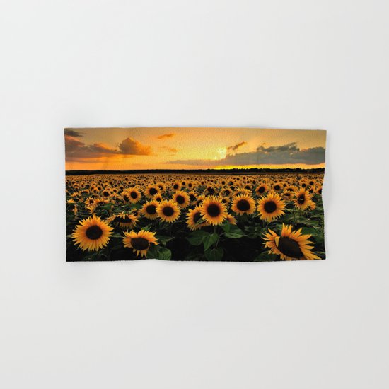 Sunflower field Hand & Bath Towel
