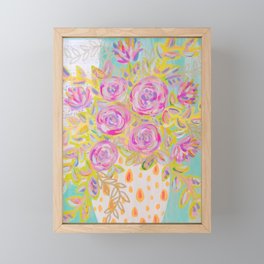 allegro floral vase Framed Mini Art Print