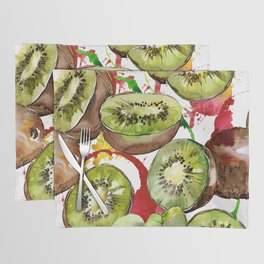 Watercolor Exotic Fruit Pattern 05 Placemat