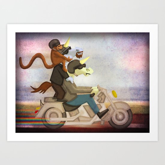 Free Ride Art Print