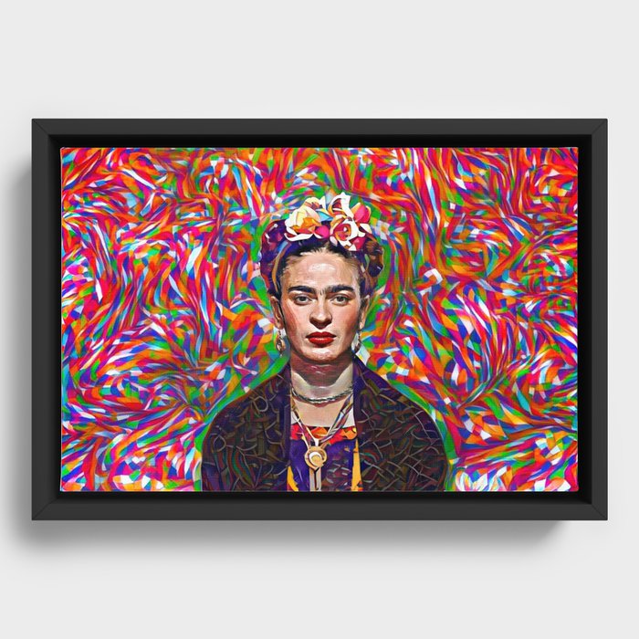 Candy Swirls Frida Framed Canvas