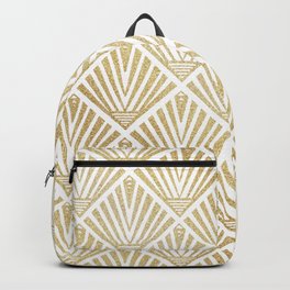 Elegant golden diamond palm art deco design Backpack