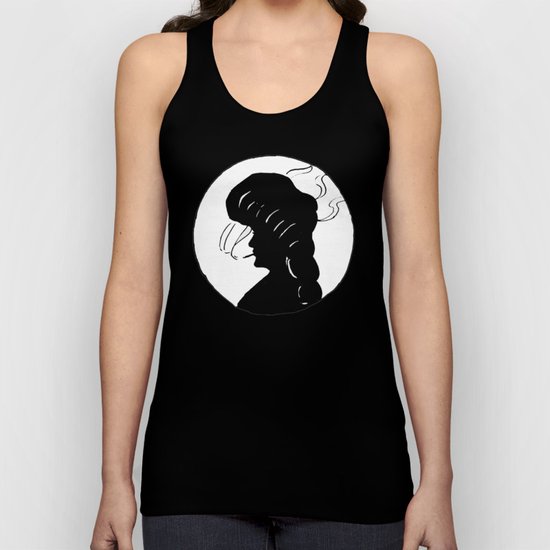 Lady smoking. Unisex Tank Top